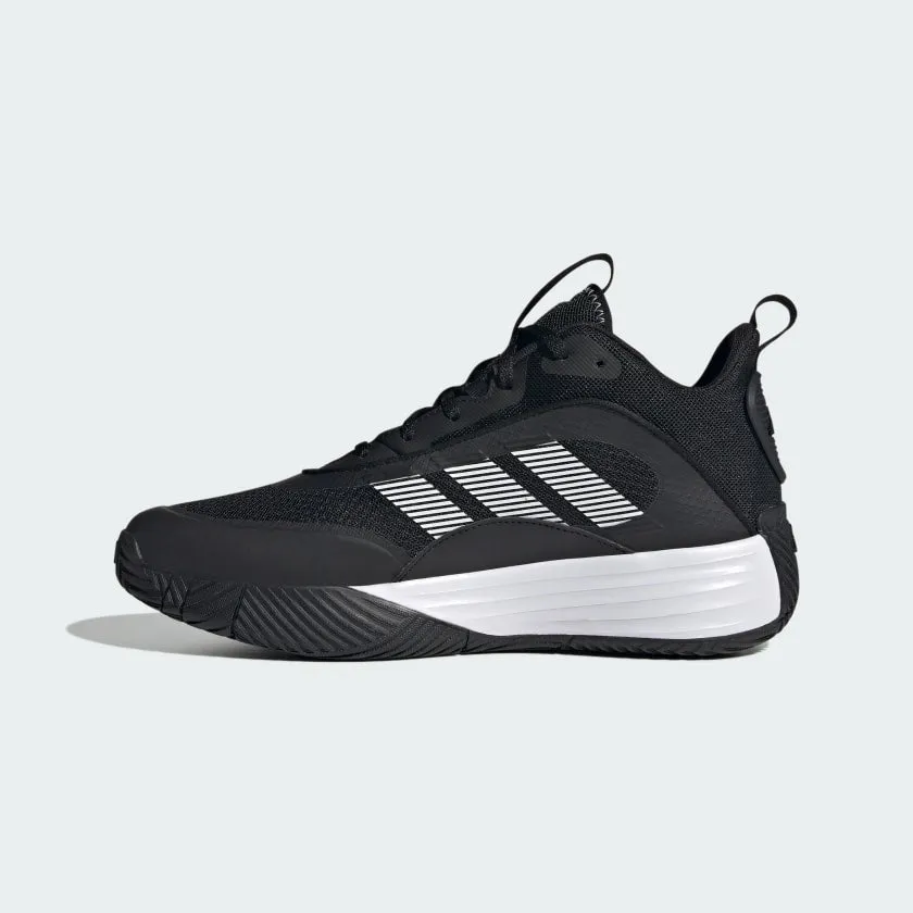 ADIDAS MEN'S OWNTHE GAME 3 BLACK/WHITE BASKETBALL SHOES