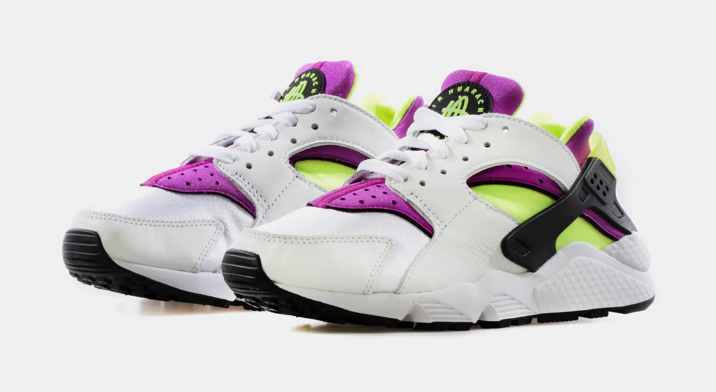 Air Huarache Womens Lifestyle Shoe (White/Magenta/Black/Neon Yellow)