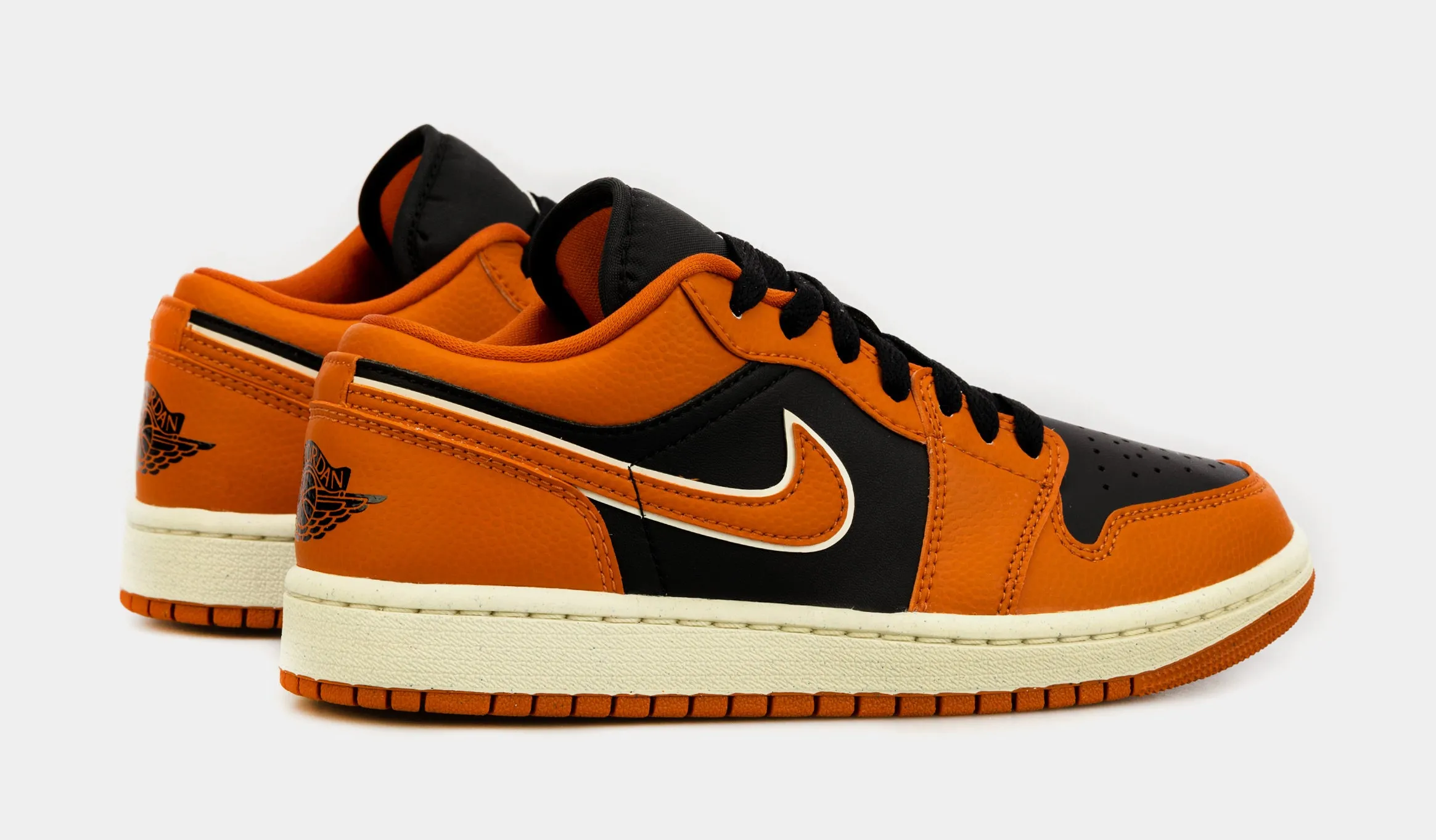 Air Jordan 1 Retro Low Sport Spice Womens Lifestyle Shoes (Orange/Black)