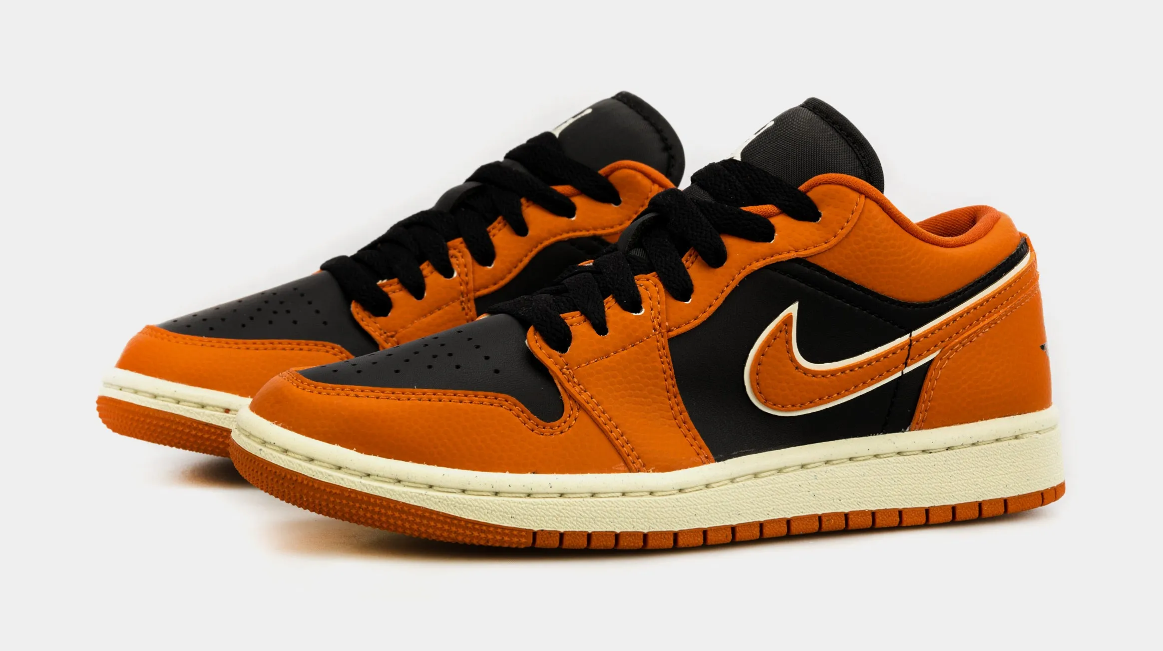 Air Jordan 1 Retro Low Sport Spice Womens Lifestyle Shoes (Orange/Black)