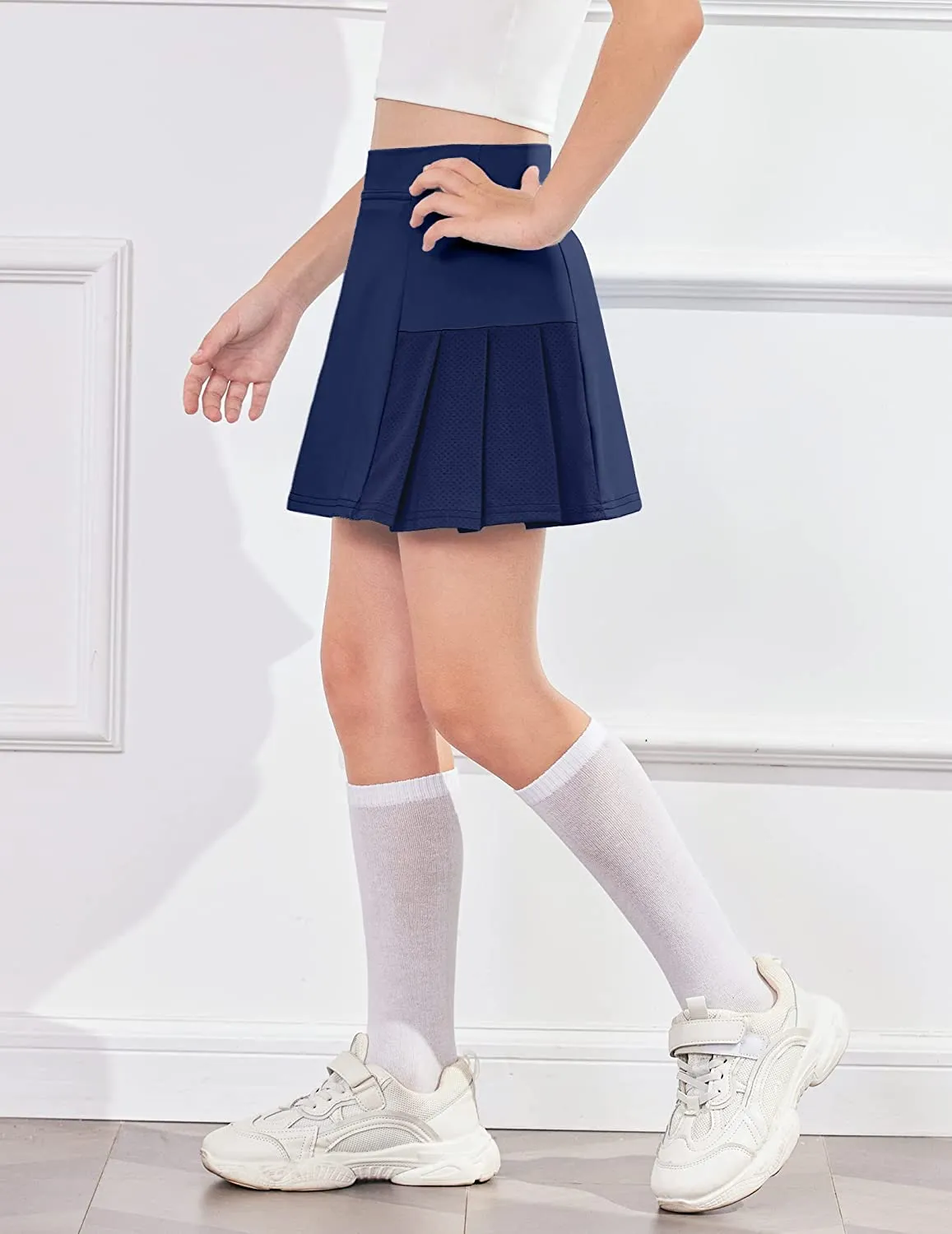 Arshiner Girl's Sport Skirts with Shorts Athletic Pleated Skorts