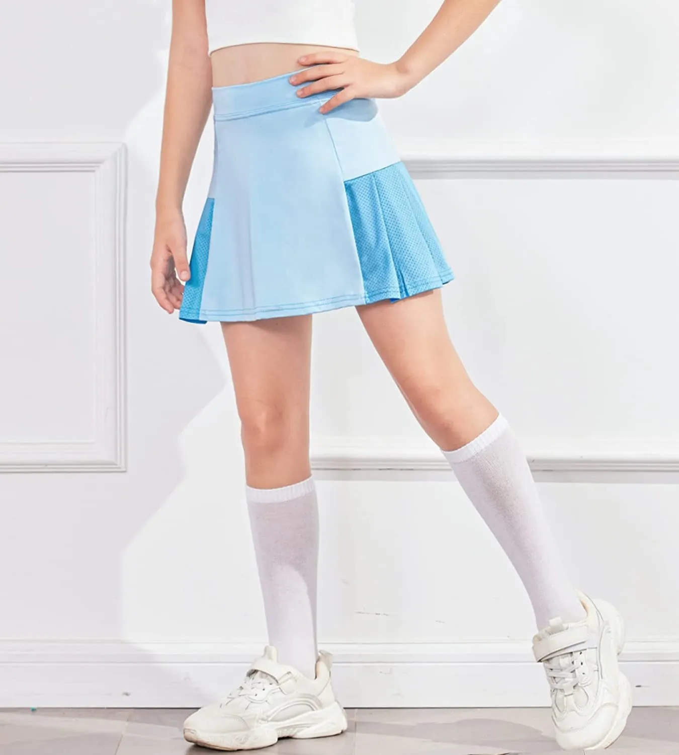 Arshiner Girl's Sport Skirts with Shorts Athletic Pleated Skorts