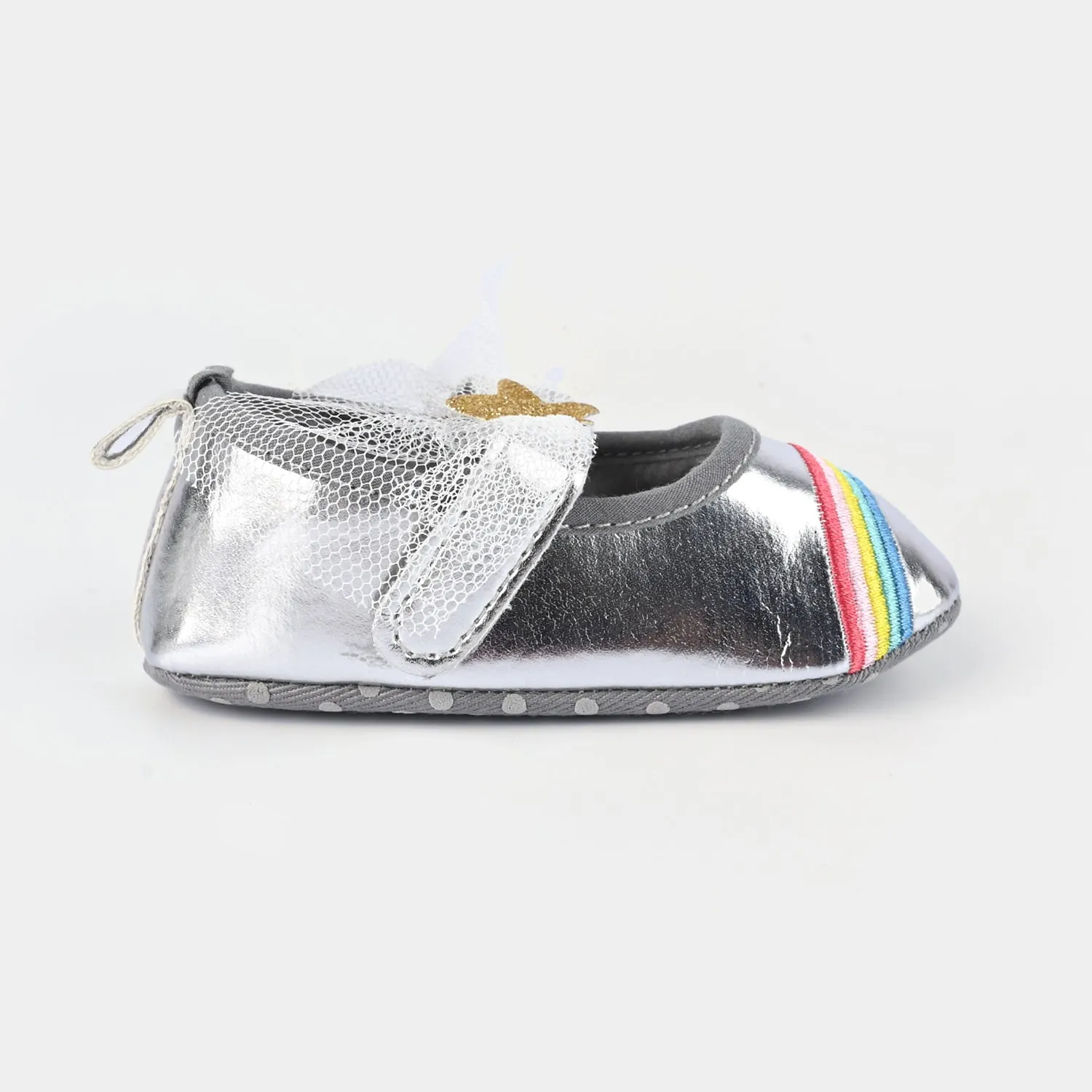 Baby Girls Shoes C-549-SILVER