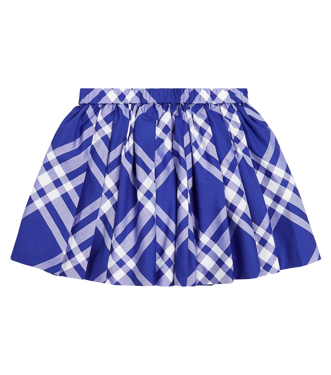 Burberry Kids Cotton Pleated Skirt, Blue