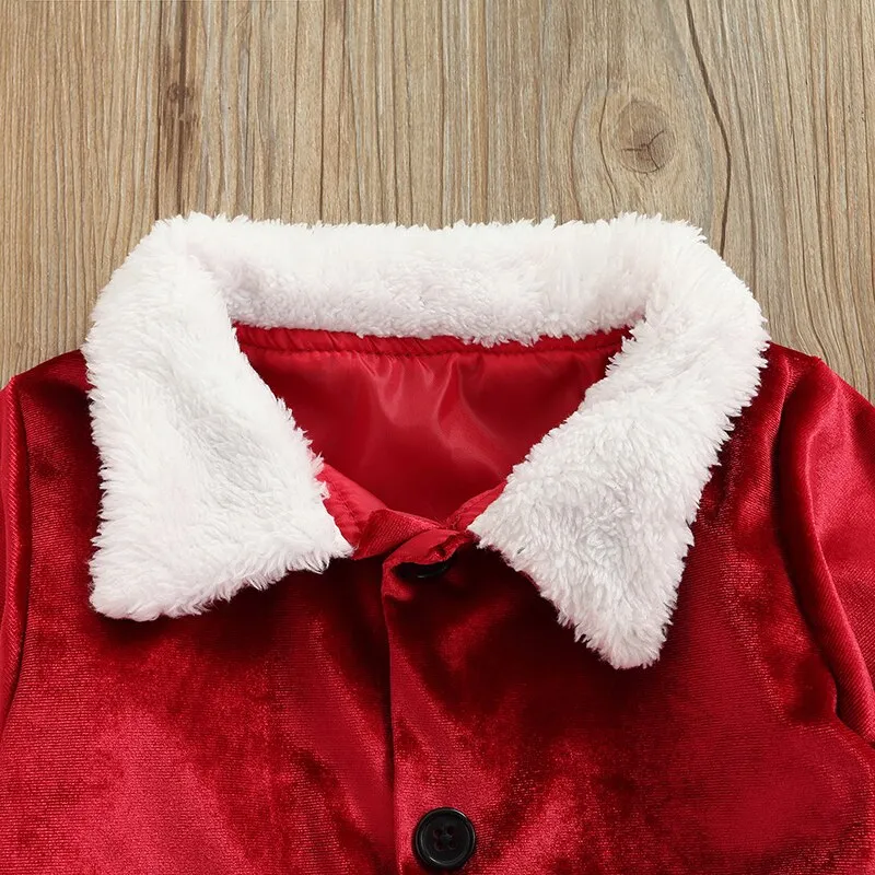 Christmas clothing set winter warm thicken Santa Claus long-sleeved jacket   pants   hat costumes