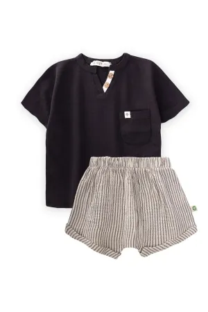 Cigit Boy's Organic Shorts T-Shirt Sets