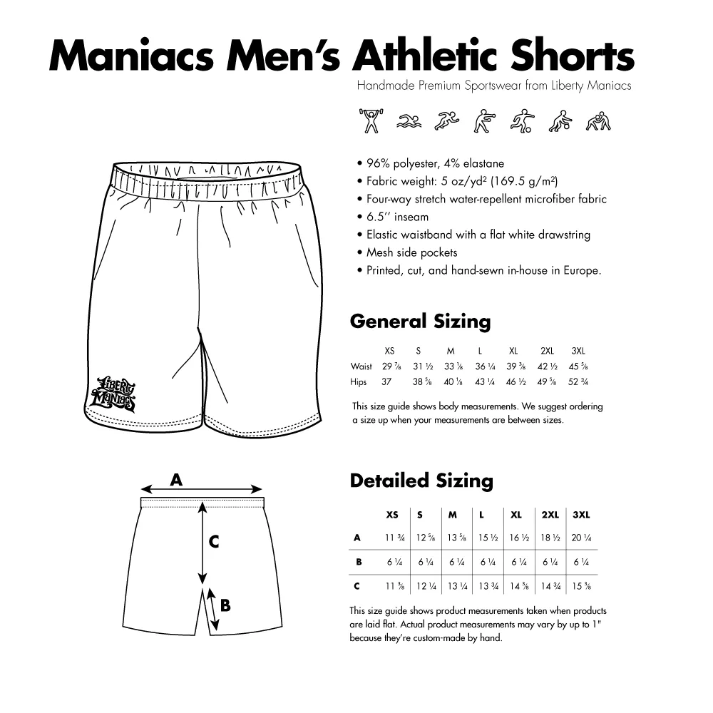 Colonial Stars Men's Athletic Long Shorts