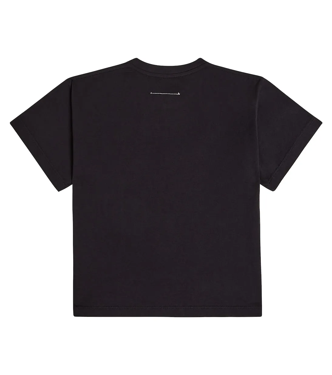 Cotton jersey T-shirt with Mm6 Maison Margiela Kids print, black