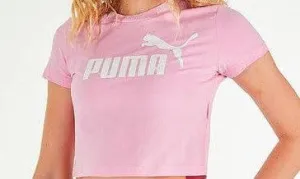 Crop-Top Pink Sports T-shirt