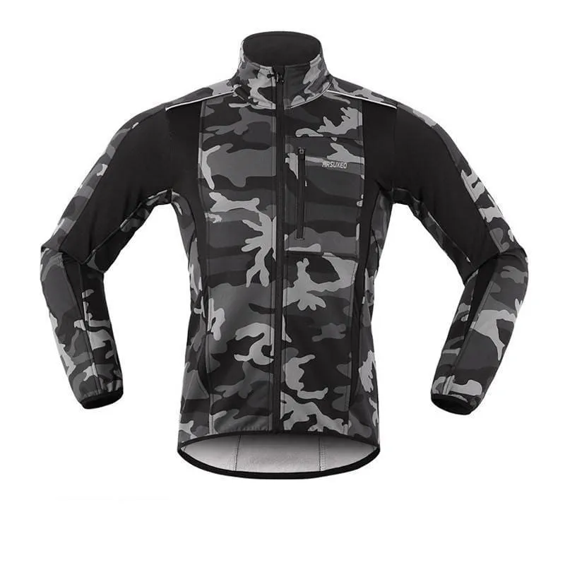 Cycling Jacket Winter Warm Up Thermal Fleece