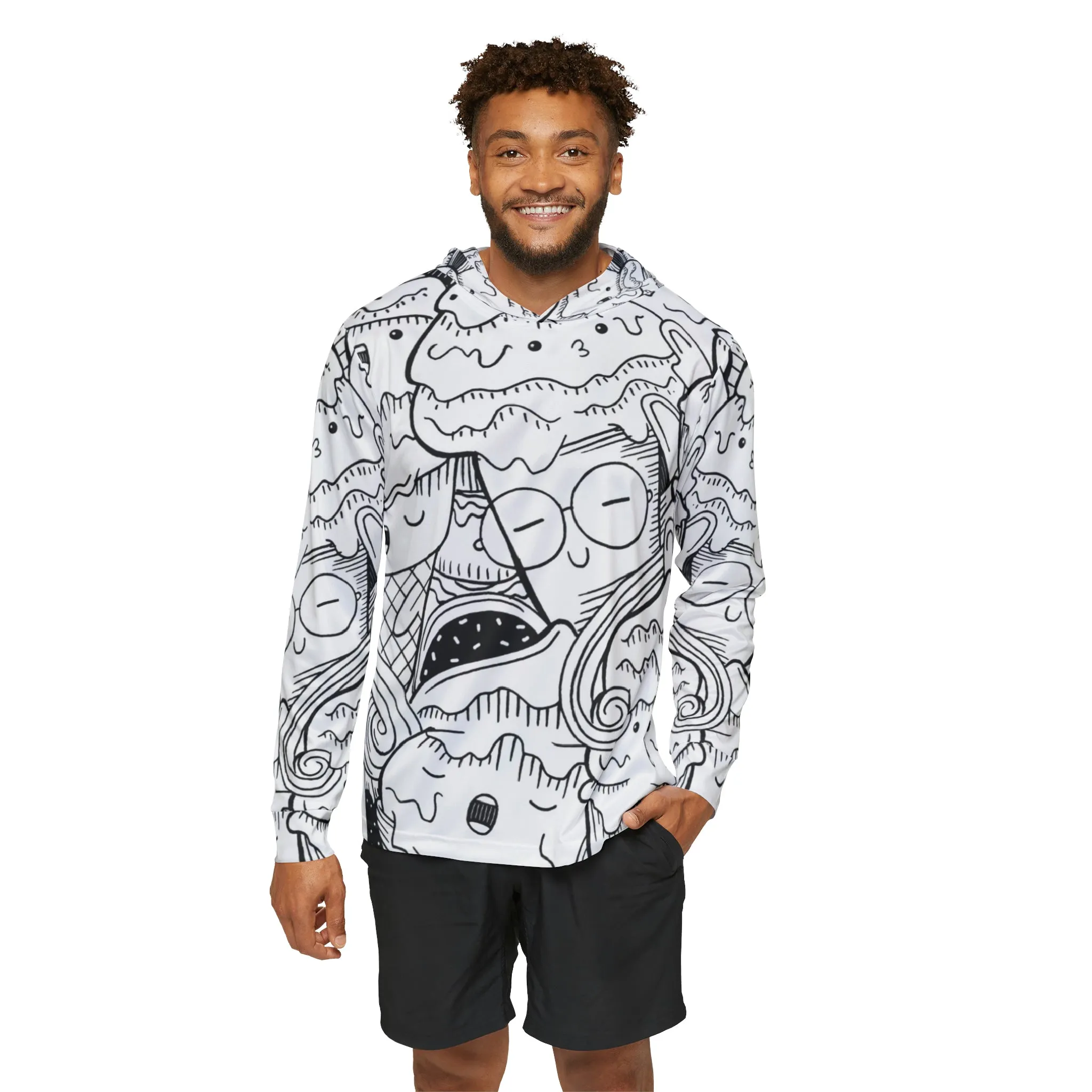 Doodle Icecream - Men's Sports Warmup Hoodie