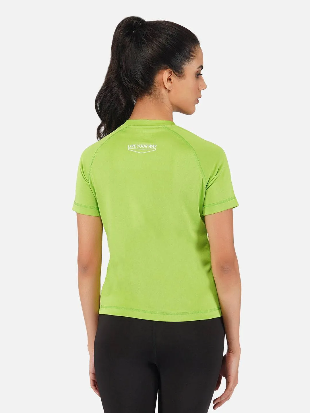 DriDOT Top T Shirt Apparel Women Raglan Pista Green RWW2062