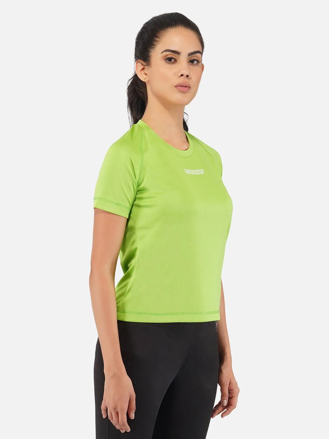 DriDOT Top T Shirt Apparel Women Raglan Pista Green RWW2062