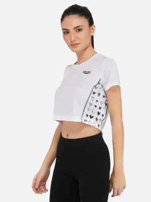 DriDOT White Long Back Crop Top RWW2031