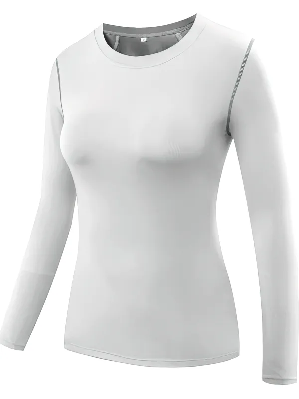 Elastic Sports Quick-Dry Women's Shirt with Long Sleeves - SF0559