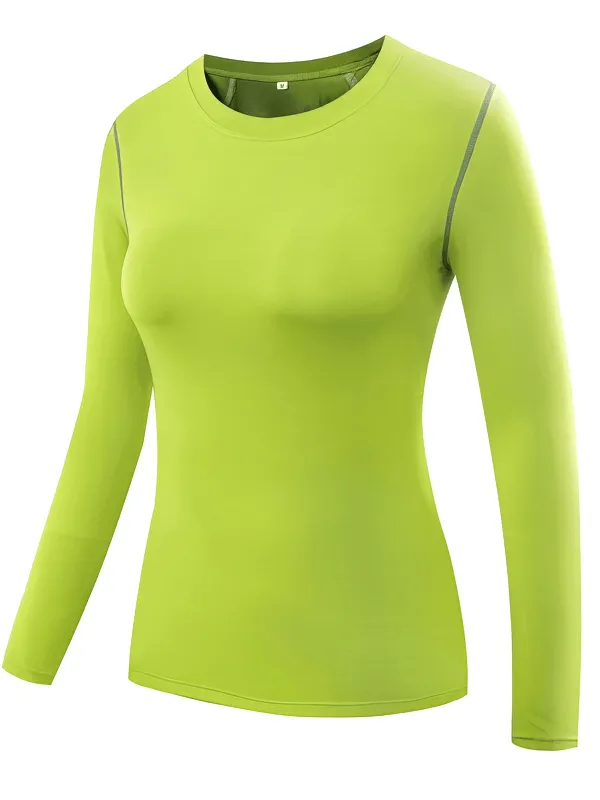 Elastic Sports Quick-Dry Women's Shirt with Long Sleeves - SF0559