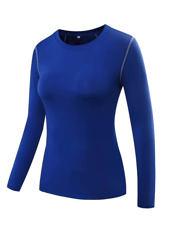 Elastic Sports Quick-Dry Women's Shirt with Long Sleeves - SF0559