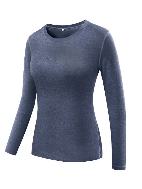 Elastic Sports Quick-Dry Women's Shirt with Long Sleeves - SF0559