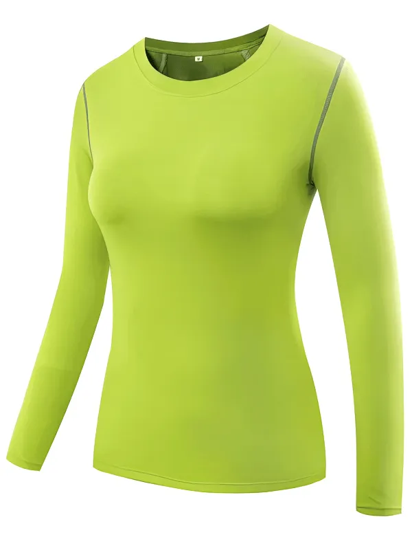 Elastic Sports Quick-Dry Women's Shirt with Long Sleeves - SF0559