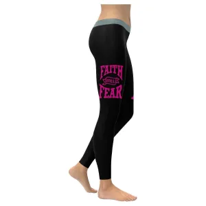 Faith Over Fear Funny Christian Jesus Faith Upf40  Womens Leggings - Christian Leggings For Women