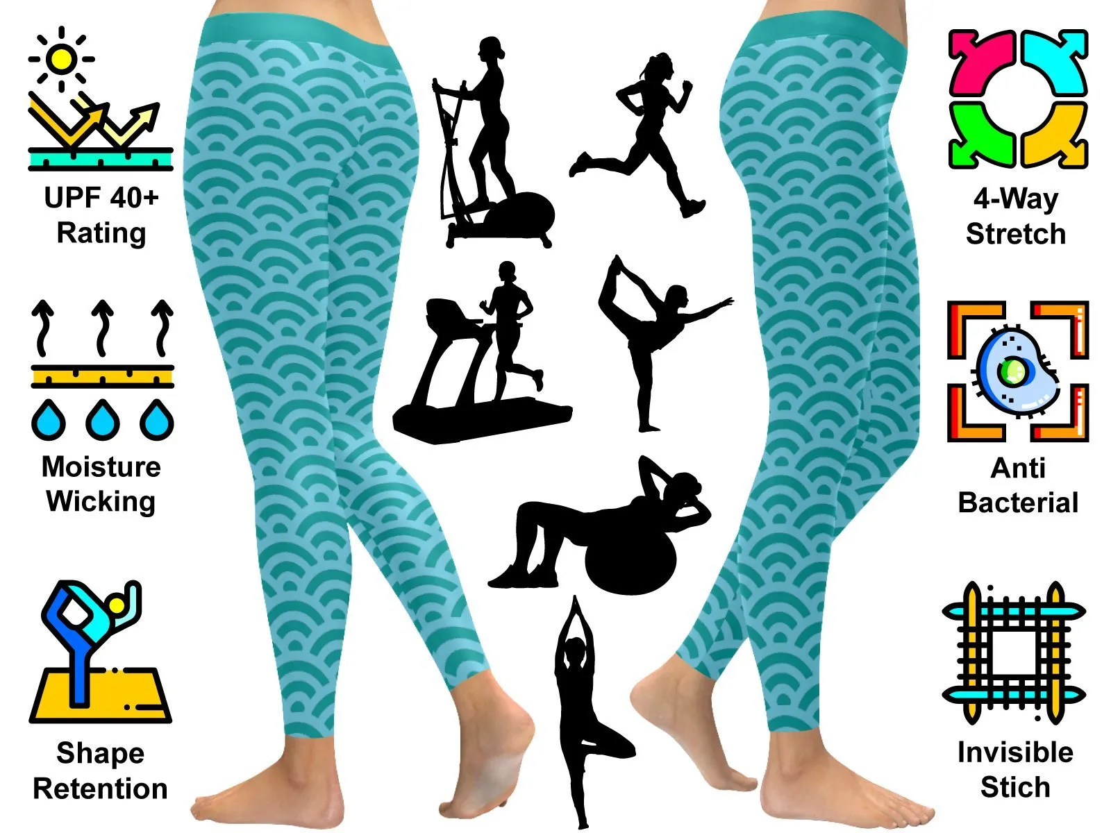 Faith Over Fear Funny Christian Jesus Faith Upf40  Womens Leggings - Christian Leggings For Women