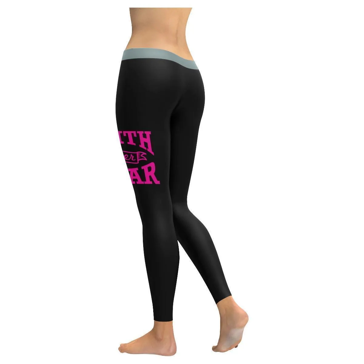 Faith Over Fear Funny Christian Jesus Faith Upf40  Womens Leggings - Christian Leggings For Women