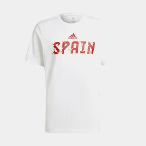 Fifa World Cup 2022 Spain Mens Short Sleeve Shirt (White)