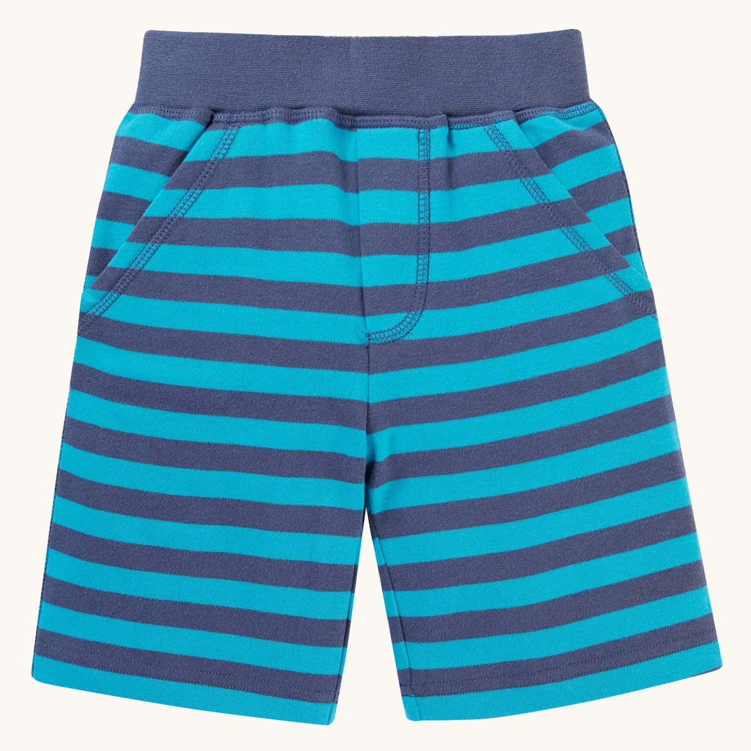 Frugi Ellis Shorts - Tropical Sea / Navy Stripes