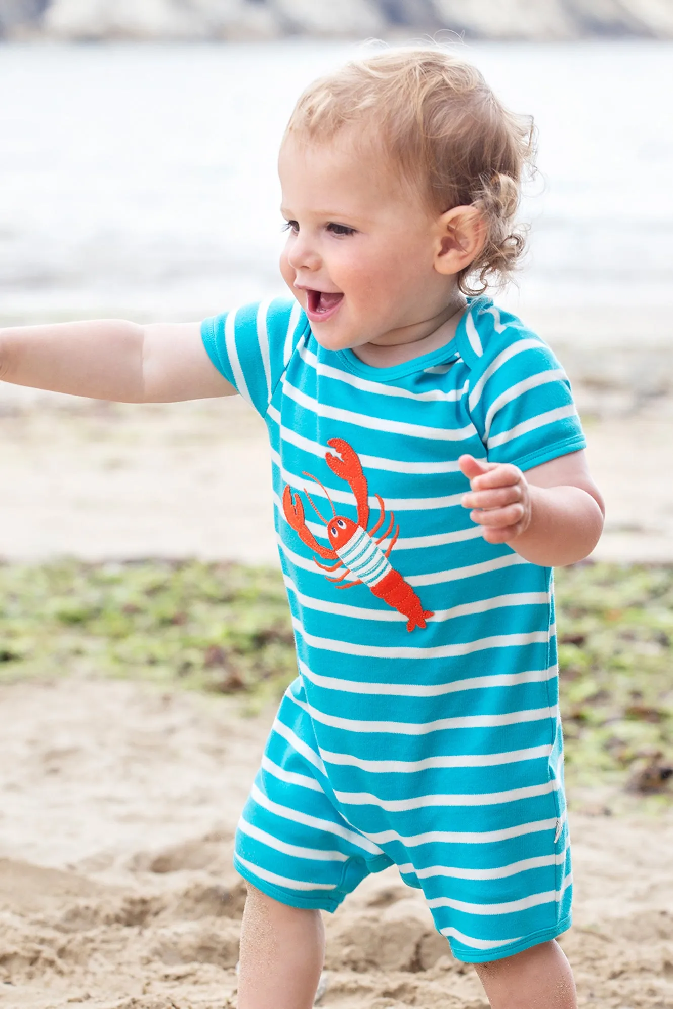 Frugi Rue Romper - Lobster