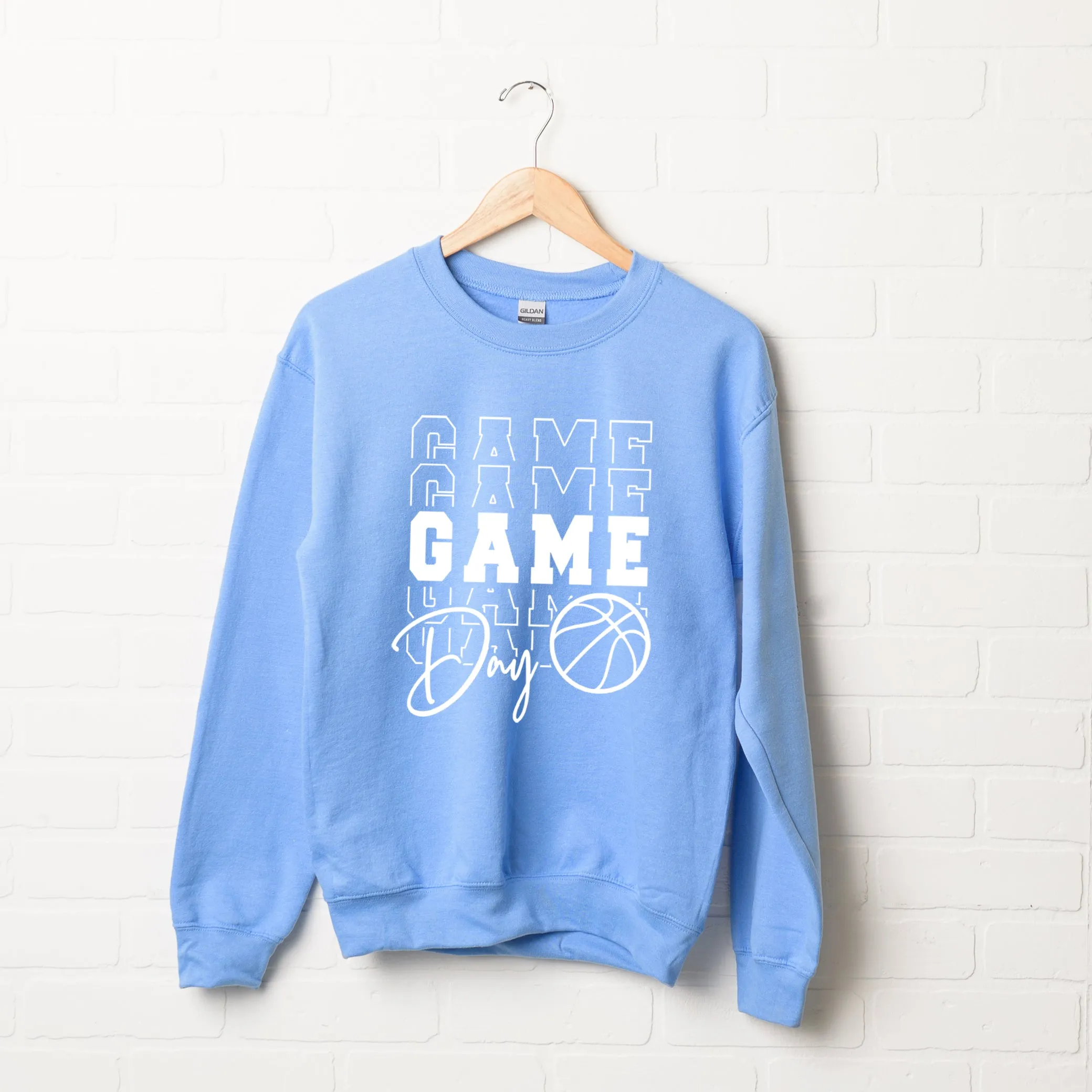 Game Day Stacked Basketball | Sweatshirt