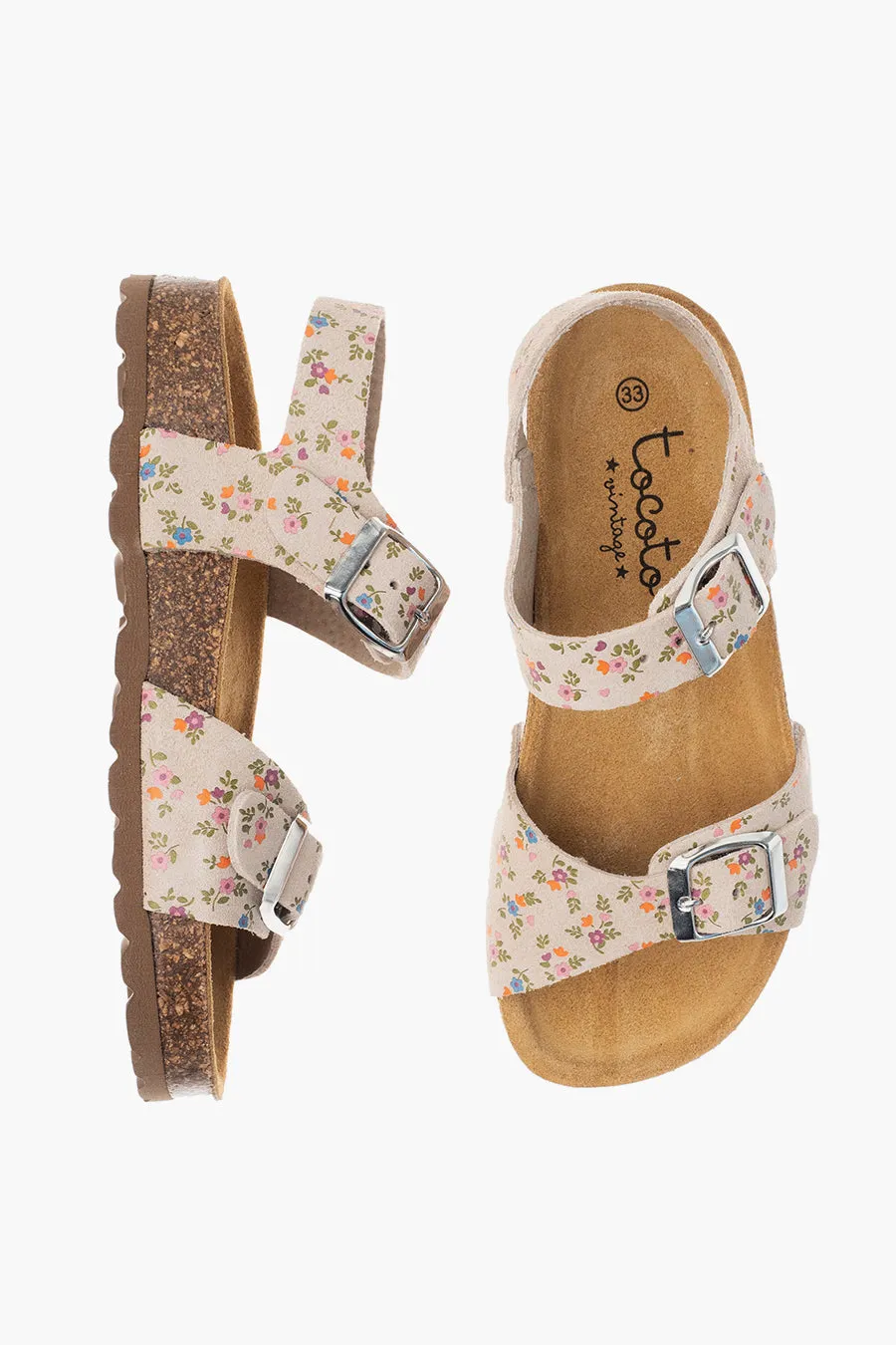 Girls Sandals Tocoto Vintage Bio One Flowers