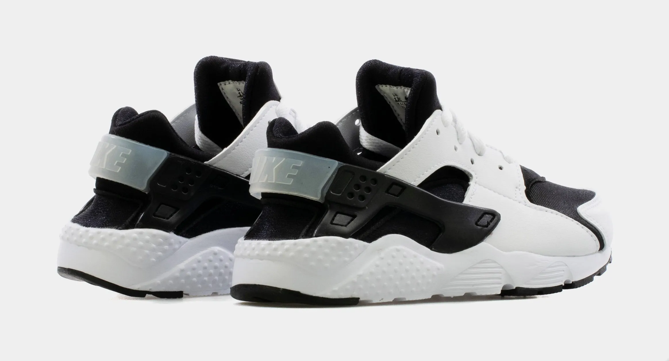 Huarache Run Preschool Lifestyle Shoe (Black/White)