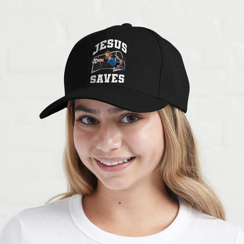 Jesus Saves - Soccer Goal Cap