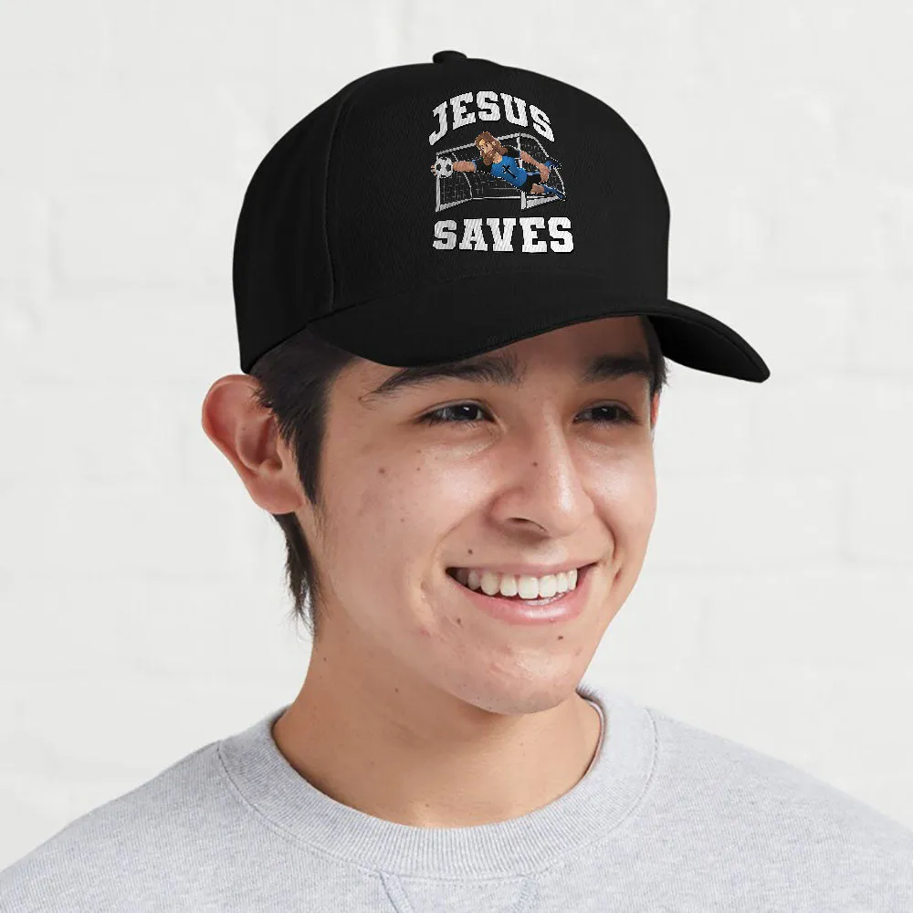 Jesus Saves - Soccer Goal Cap