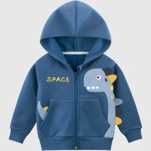 Kids Fleece Lined Hooded Zip-Up Jacket