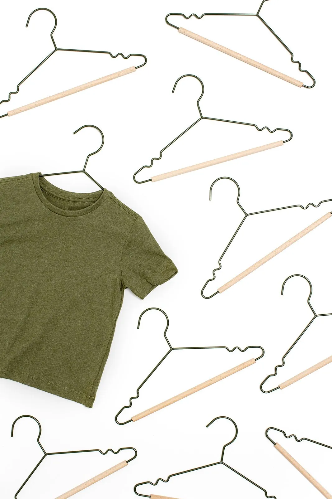 Kids Top Hangers In Olive