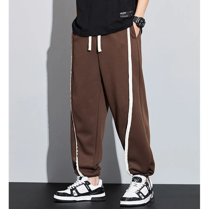 Knitted Sports Loose Fit Drawstring Tapered Sweatpant