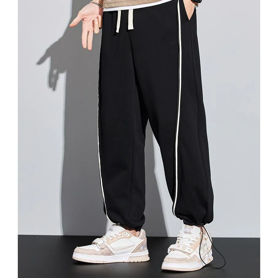 Knitted Sports Loose Fit Drawstring Tapered Sweatpant