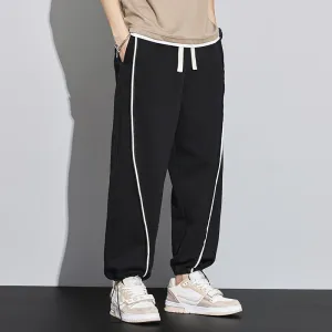 Knitted Sports Loose Fit Drawstring Tapered Sweatpant