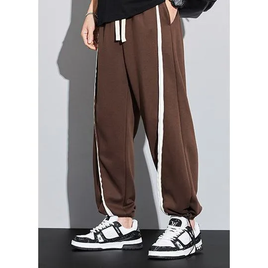 Knitted Sports Loose Fit Drawstring Tapered Sweatpant