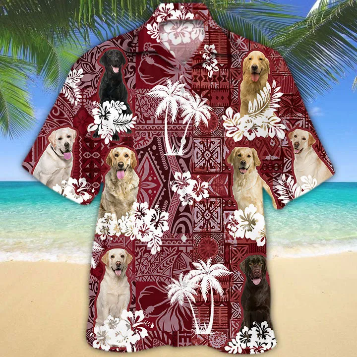 Labrador Retriever Hawaiian Shirt, Dog Hawaii Shirt Short Sleeve for Men Women