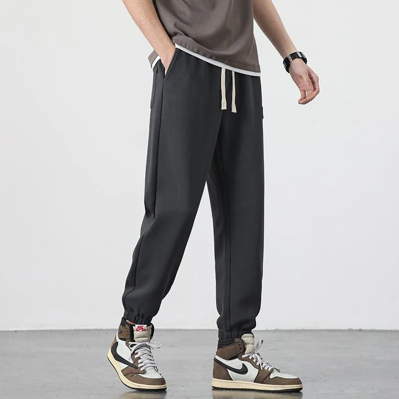 Letter Versatile Casual Print Cropped Tapered Sports Harem Sweatpant