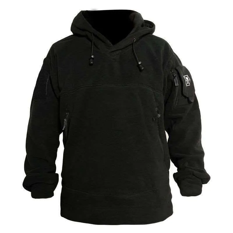 Loose Fit Fleece Sports Hooded Pullover Field Hoodie