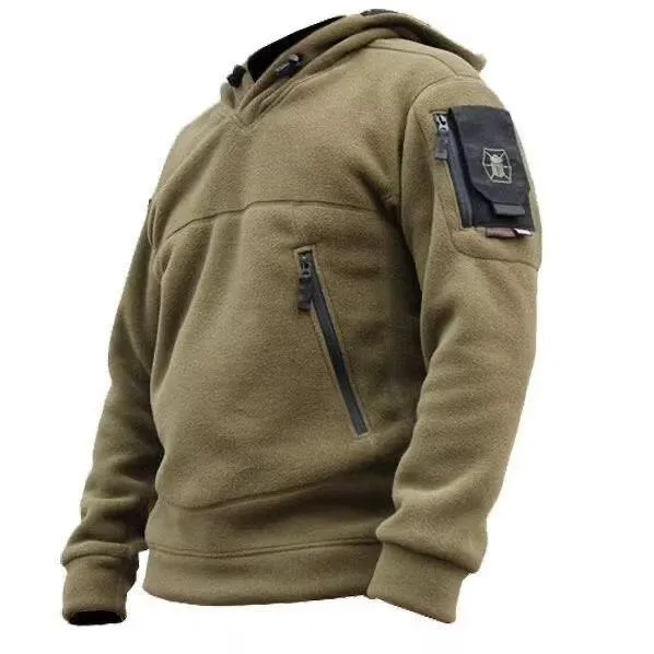 Loose Fit Fleece Sports Hooded Pullover Field Hoodie