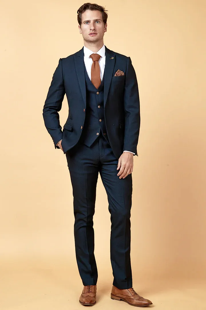 MARC DARCY Max Blazer - Mens Slim Fit - Navy