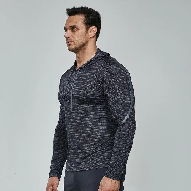 Men Cycling Jersey Sports Hoodies Fitness Shirts Gym Clothing Compression T-shirt Sportswer Boy Running Jacket Male Rashguard