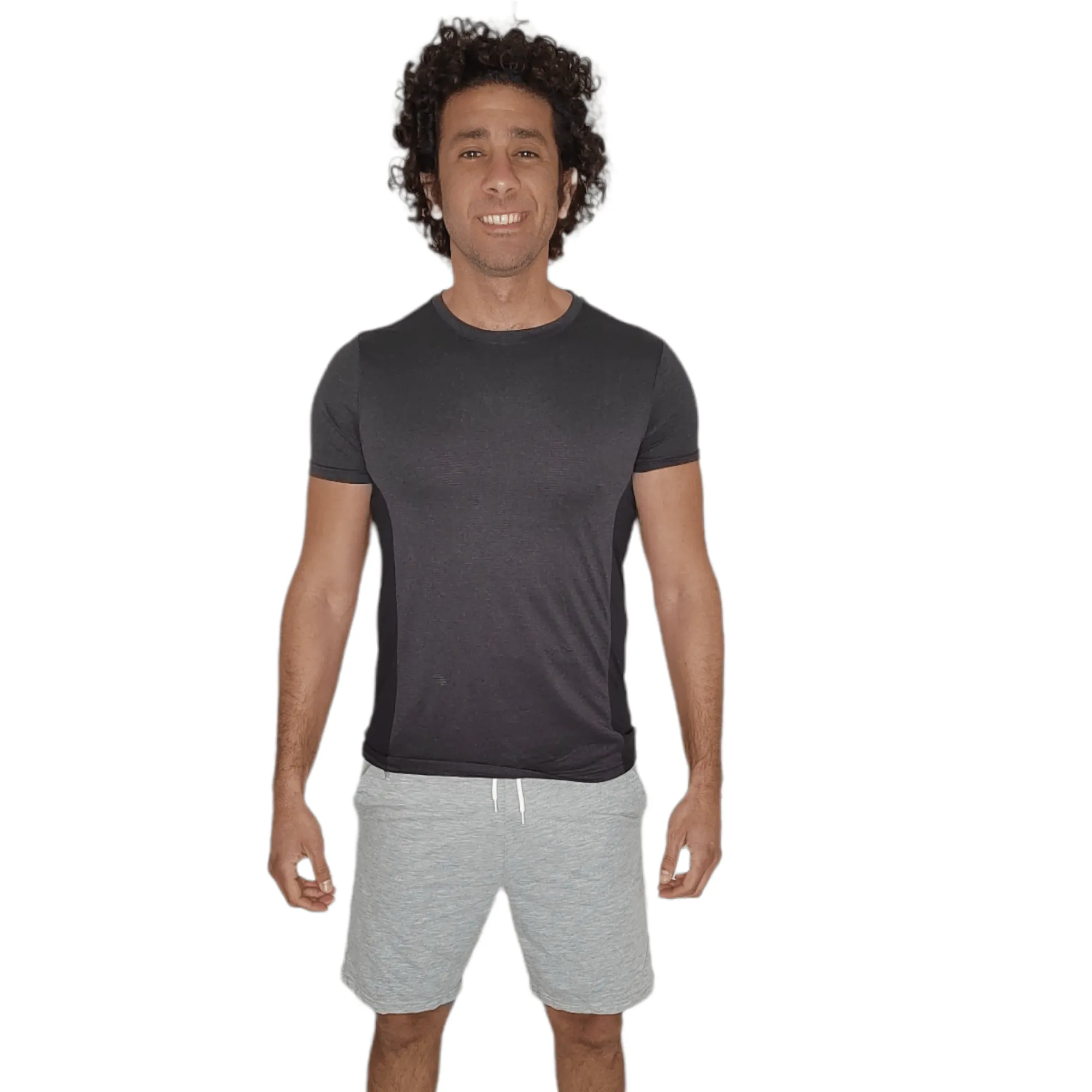 Men Slim-Fit Sports Tshirt - Dark Grey