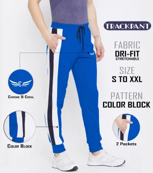 Men Solid Blue Hiking Track Pants (Pack of 1)