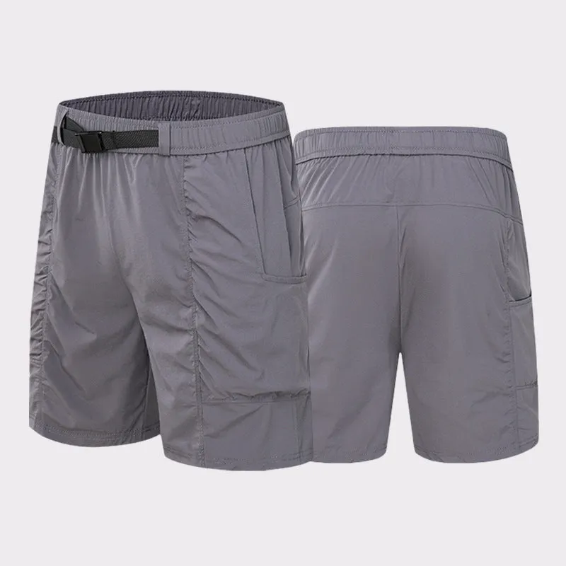 MEN'S CASUAL SPORTS SHORTS, RUNNING, FITNESS, COLD FEELING ICE SILK HIGH ELASTIC WORKWEAR PANTS