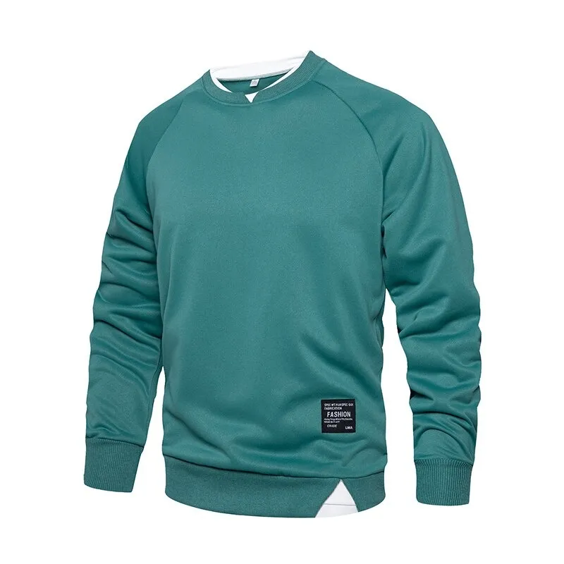 Men's Fake Two-Piece Sweatshirt / Sports Long Sleeves Solid Clothes - SF0300